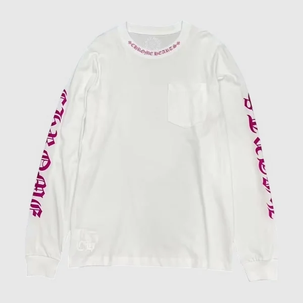크롬하츠 넥 스크립트 로고 롱슬리브